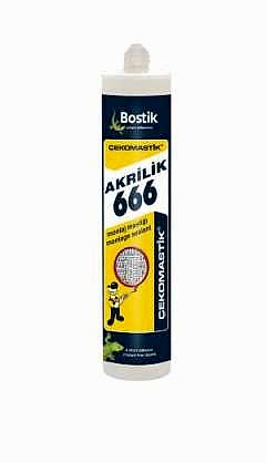 BOSTİK AKRİLİK ESASLI ÇEKOMASTİK 666